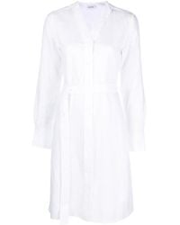 Calvin Klein - Long-Sleeve Belted Dress - Lyst