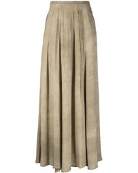 Ziggy Chen - Distressed-Effect Pleated Maxi Skirt - Lyst