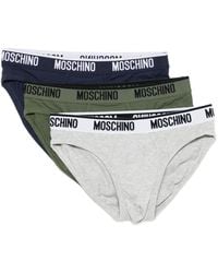 Moschino - Drie Slips Met Logoband - Lyst