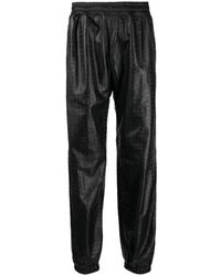 Givenchy - Embossed-4g Pattern Leather Trousers - Lyst