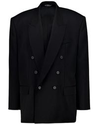 Balenciaga - Double-Breasted Wool-Gabardine Jacket - Lyst