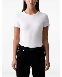 Trussardi - Logo-Embroidered T-Shirt - Lyst