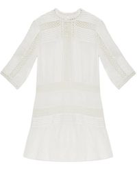 Isabel Marant - Paigee Crochet-Knit Panelled Mini Dress - Lyst