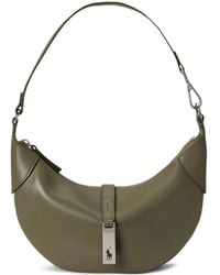 Polo Ralph Lauren - Logo-Detail Leather Shoulder Bag - Lyst