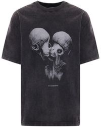 Han Kjobenhavn - Aliens Kissing-print T-shirt - Lyst