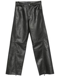 Haikure - Belt-Loops Leather Trousers - Lyst