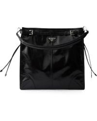 Prada - Bonnie Buckle-Detail Leather Shoulder Bag - Lyst