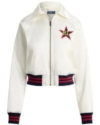 Polo Ralph Lauren - Star-Embroidered Bomber Jacket - Lyst
