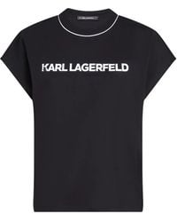 Karl Lagerfeld - T-Shirt Met Logo - Lyst