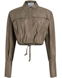 Patou - Cropped Faille Safari Shirt - Lyst