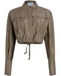 Patou - Cropped Faille Safari Shirt - Lyst