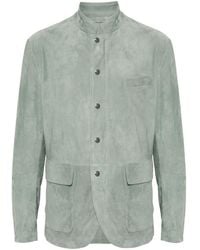 Eleventy - Buttoned Suede Jacket - Lyst