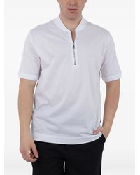 Yes London - Zip-Neck T-Shirt - Lyst