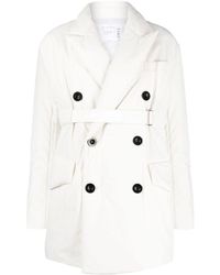 Sacai - Double-breasted Padded Trench Coat - Lyst