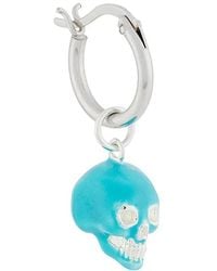 True Rocks - Small Skull Hoop Earring - Lyst