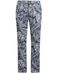 Etro - Jacquard Straight-Leg Jeans - Lyst