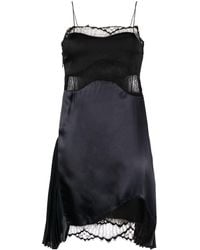 Victoria Beckham - Lace-detail Satin Slip Dress - Lyst