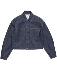 Acne Studios - Cropped Denim Jacket - Lyst