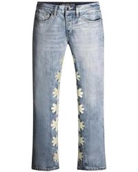 LOSTSHDWS - Flower-Embroidered Jeans - Lyst