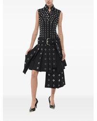 Off-White c/o Virgil Abloh - Eyelet-Embellished Belted Dress - Lyst