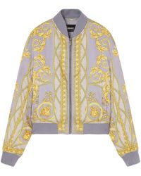 Versace - Bomber With Iconic Baroque Motif - Lyst
