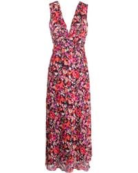 Patrizia Pepe - Floral-print Flared Maxi Dress - Lyst