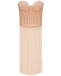 Elisabetta Franchi - Strapless Corset-Style Blouse - Lyst