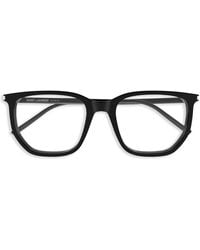 Saint Laurent - Brille Mit Eckigem Gestell - Lyst