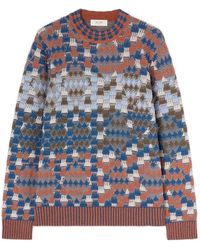 RETORI - Argyle-Motif Virgin Wool Sweater - Lyst