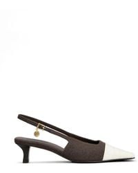 Tod's - Croc-Effect Slingback Pumps - Lyst