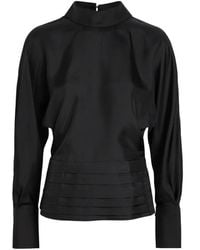 Rohe - Funnel-Neck Pleated Top - Lyst