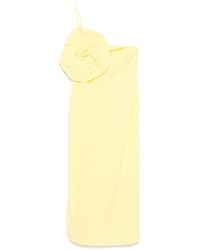 Blumarine - Floral-Appliqué Midi Dress - Lyst