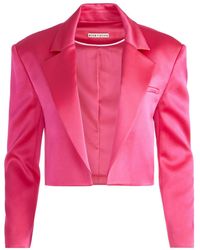 Alice + Olivia - Satijnen Blazer - Lyst