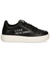 Love Moschino - Logo Lettering Lace-Up Trainers - Lyst