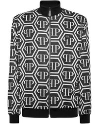 Philipp Plein - Monogram-Print Track Jacket - Lyst