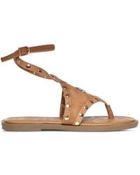 V73 - Stud-Embellished Wrap-Around Sandals - Lyst