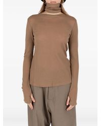 Societe Anonyme - T-Shirt Côtelé À Col V D-Skin - Lyst