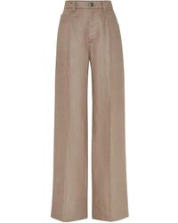 Brunello Cucinelli - Wide-Leg Trousers - Lyst
