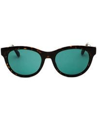 Calvin Klein - Lunettes De Soleil Rondes À Effet Écailles De Tortue - Lyst