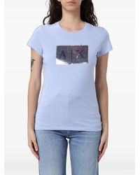 ARMANI EXCHANGE - Sequin-Embellished T-Shirt - Lyst