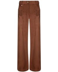 ERMANNO FIRENZE - Embroidered Trousers - Lyst