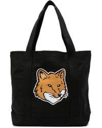 Maison Kitsuné - Tote Bag With Print - Lyst