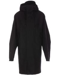 Lemaire Detachable Hood Raincoat in Brown | Lyst UK