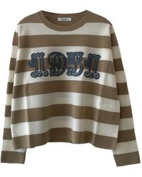 Max Mara - Striped Crew-Neck Sweater - Lyst