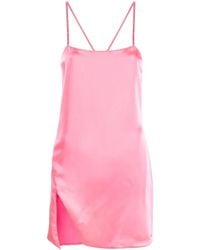 The Attico - Side-Slit Slip Mini Dress - Lyst