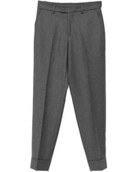 Berwich - Alice Pressed-Crease Turn-Up Trousers - Lyst