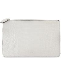 TOTEME - Threefold Croco-Embossed Clutch - Lyst