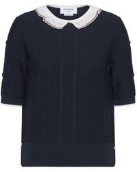 Thom Browne - Lace-Trim T-Shirt - Lyst