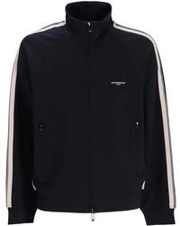 Emporio Armani - Side-Stripe Zip-Up Track Jacket - Lyst