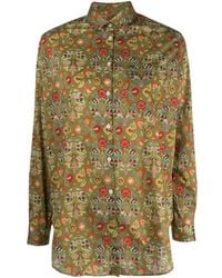 Massimo Alba - Botanical-print Cotton Shirt - Lyst